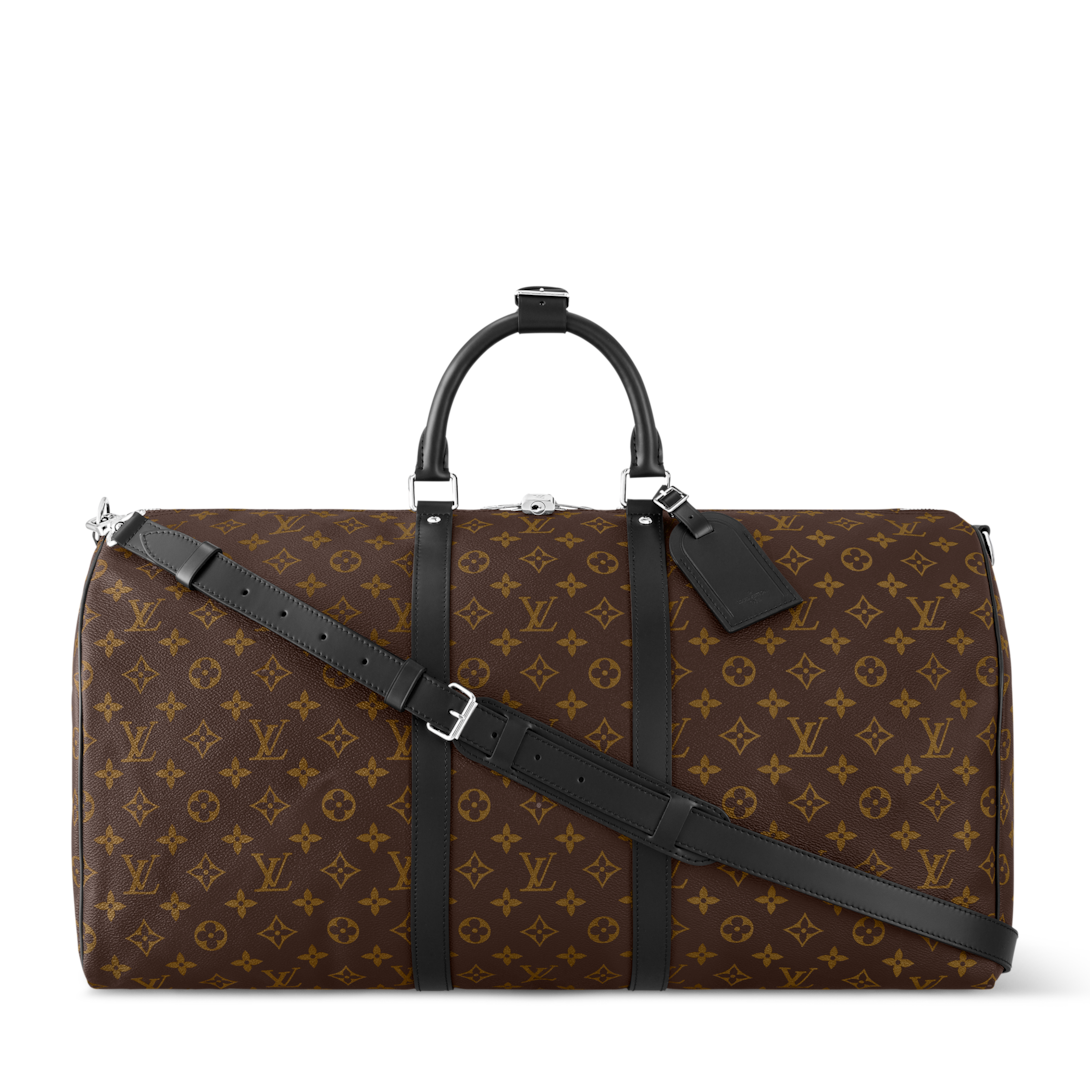 【極上】Louis Vuitton Keepall Bandoulière 55 Monogram Macassar - Artigos de Couro